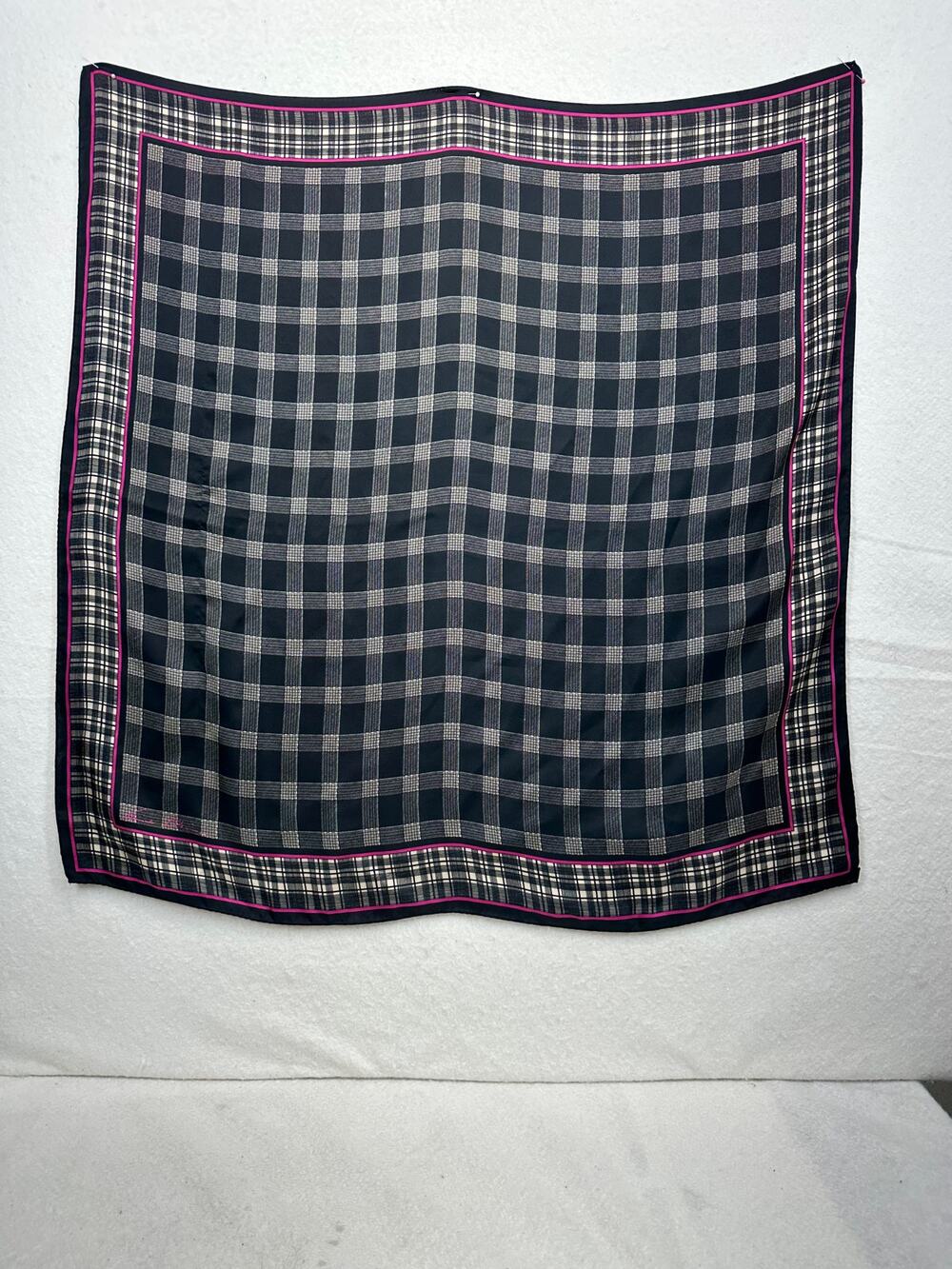 Anne Klein Vintage 90's Large 30" X 31" Square 100% Silk Scarf